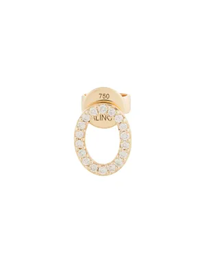 ALINKA 18K イエローゴールド CLOUD ダイヤモンドスタッド - サムネイル1