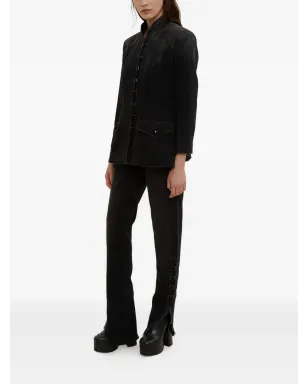 Olivier Theyskens ダメージ加工 ブーツカットジーンズ - ブラック - サムネイル2