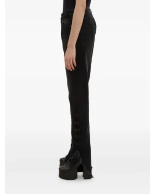 Olivier Theyskens ダメージ加工 ブーツカットジーンズ - ブラック - サムネイル3