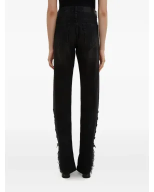 Olivier Theyskens ダメージ加工 ブーツカットジーンズ - ブラック - サムネイル4
