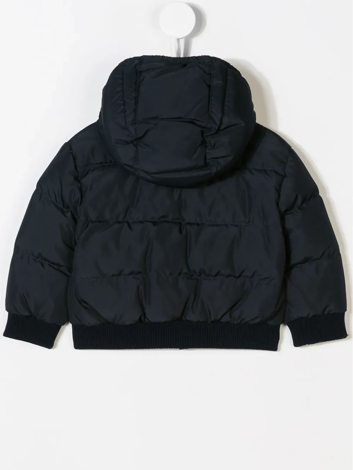 Dolce & Gabbana Kids ロゴタグ付きフード付きダウンジャケット - Blue - 画像2