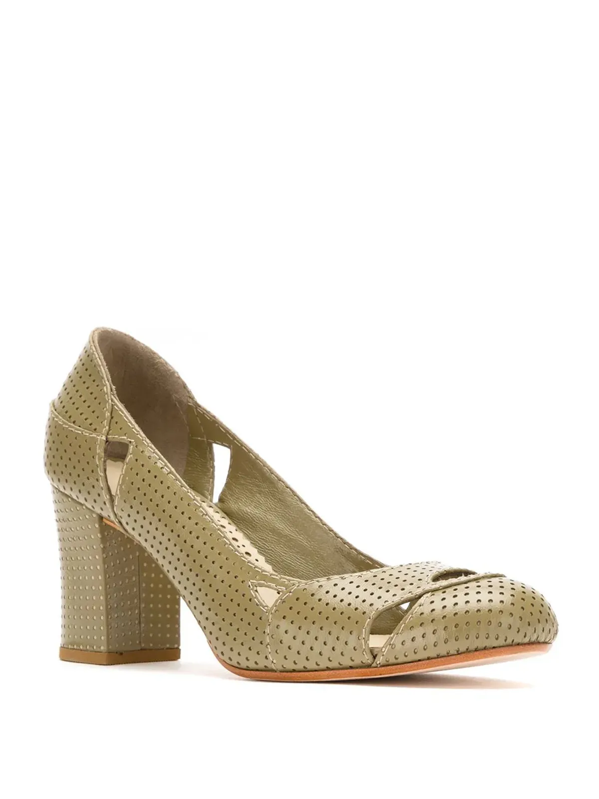 Sarah Chofakian Bruxelas perforated leather pumps - 画像2
