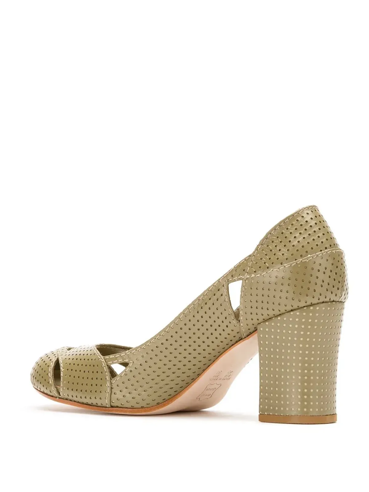 Sarah Chofakian Bruxelas perforated leather pumps - 画像3
