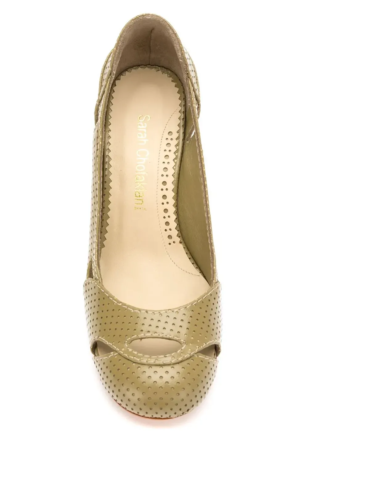 Sarah Chofakian Bruxelas perforated leather pumps - 画像4