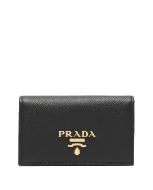 Prada ロゴプレート折りたたみ式カードホルダー - サムネイル1