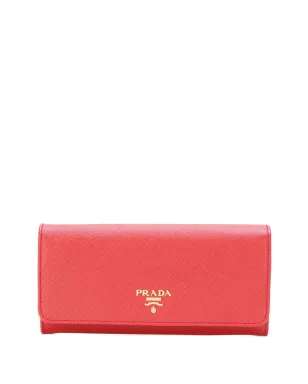 Prada ロゴプレート コンチネンタル ウォレット - サムネイル1