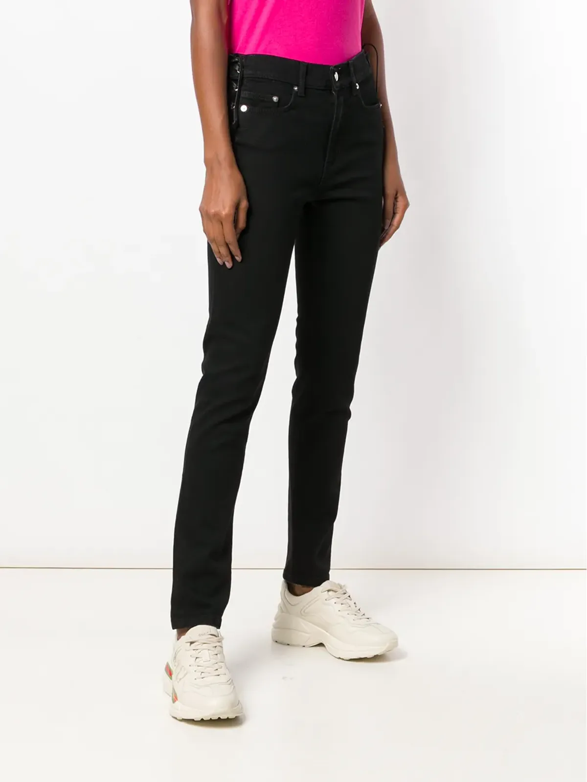 McQ Swallow Laced Harvey スリムカットジーンズ - ブラック - 画像3