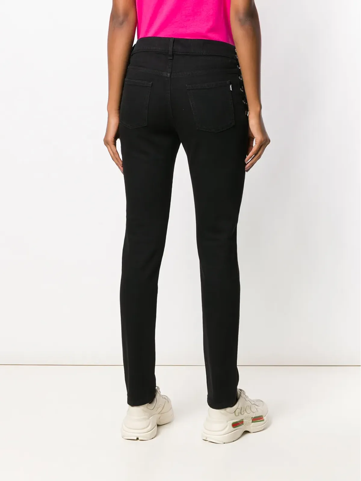 McQ Swallow Laced Harvey スリムカットジーンズ - ブラック - 画像4