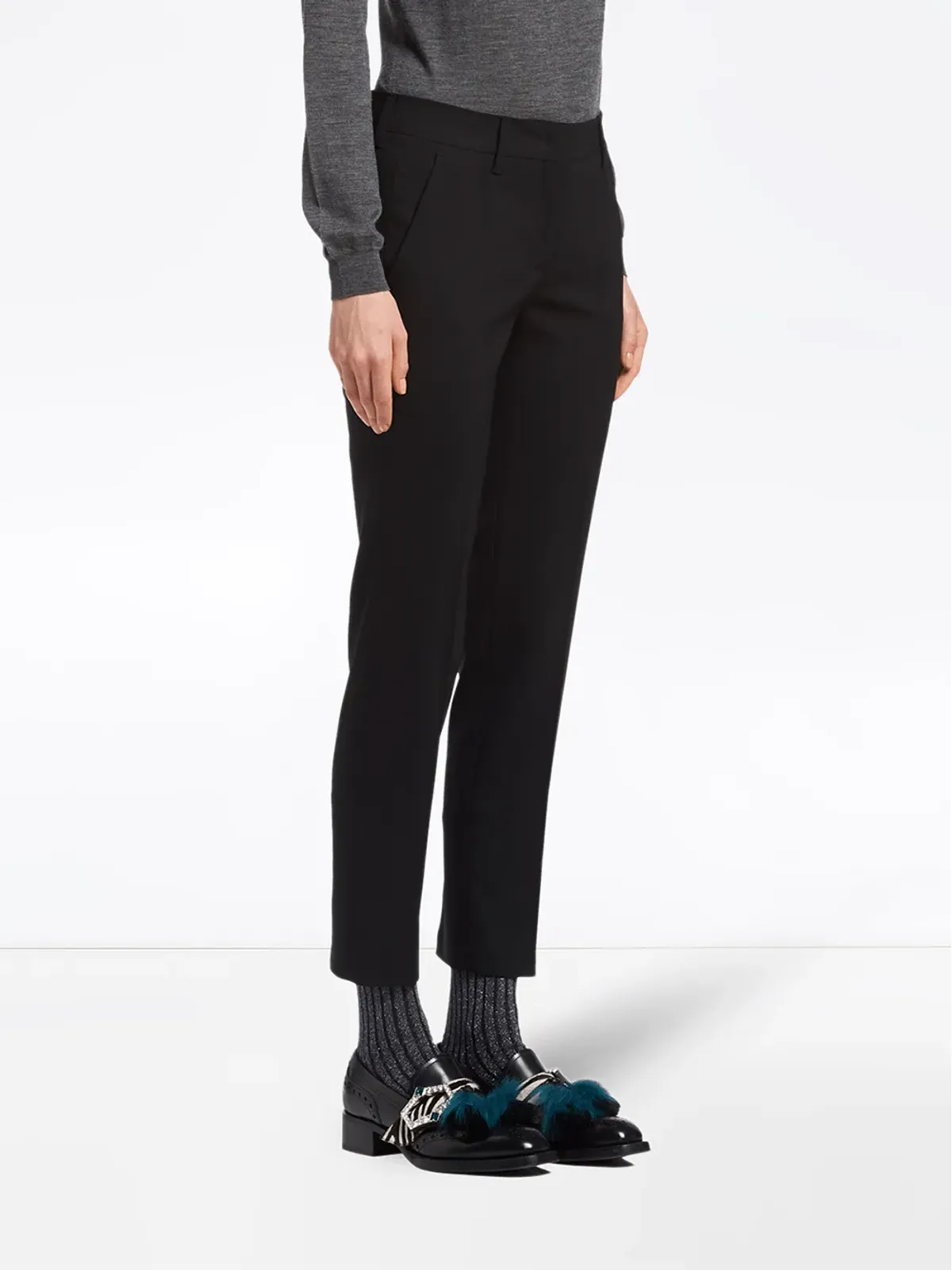 Prada クロップド・スリムフィットパンツ - 画像3