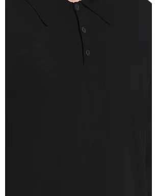 Prada ウーステッドウール ポロシャツ - ブラック - サムネイル5