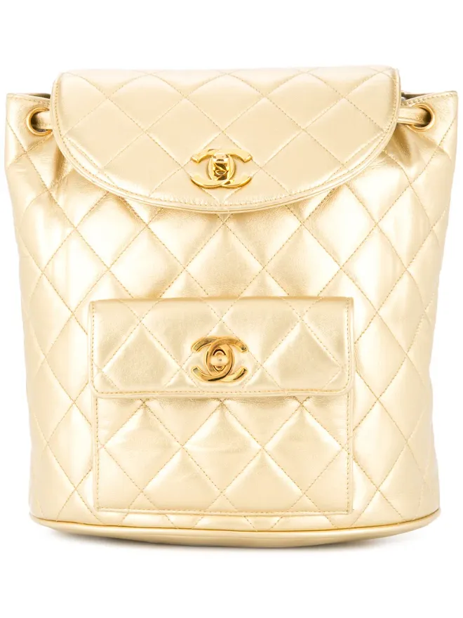 CHANEL Pre-Owned CHANEL Pre-Owned 1991-1994年 キルテッド CC チェーンバックパックの商品画像