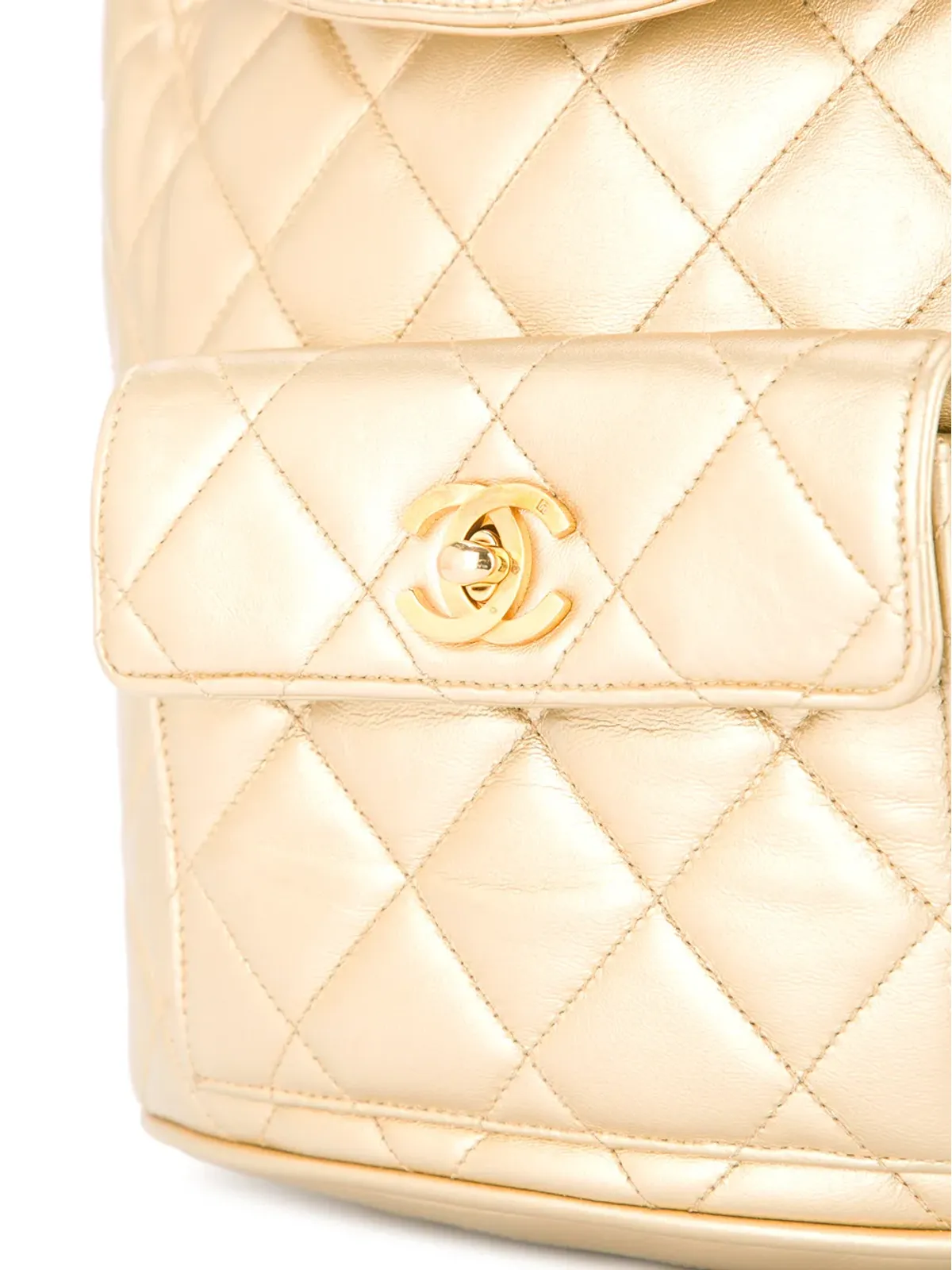 CHANEL Pre-Owned 1991-1994年 キルテッド CC チェーンバックパック - 画像4