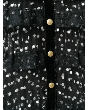 Philosophy Di Lorenzo Serafini 黒のドット柄透けディテール付きミニドレス - サムネイル5