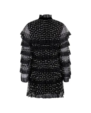 Philosophy Di Lorenzo Serafini 黒のドット柄透けディテール付きミニドレス - サムネイル2