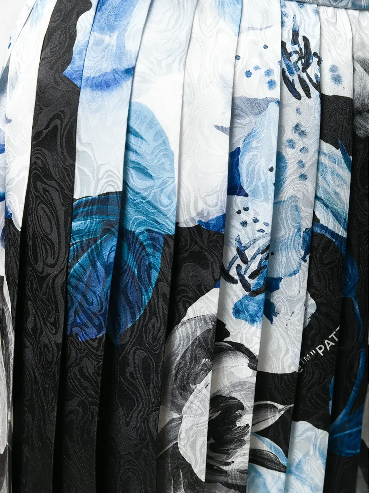 Off-White プリントプリーツスカート - ブラック - 画像5
