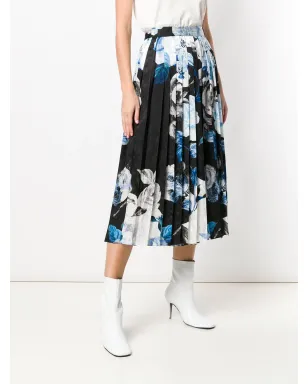 Off-White プリントプリーツスカート - ブラック - サムネイル3
