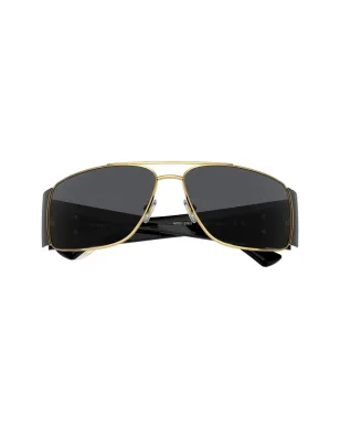 Versace Eyewear レクタングルフレーム サングラス - ブラック - サムネイル5