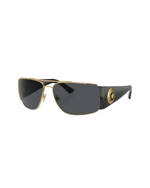 Versace Eyewear レクタングルフレーム サングラス - ブラック - サムネイル2
