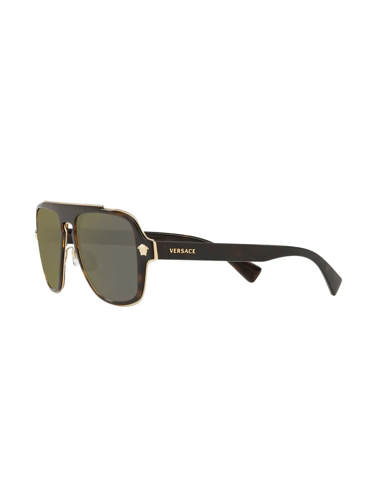 Versace Eyewear スクエアサングラス ブラウン - 画像2
