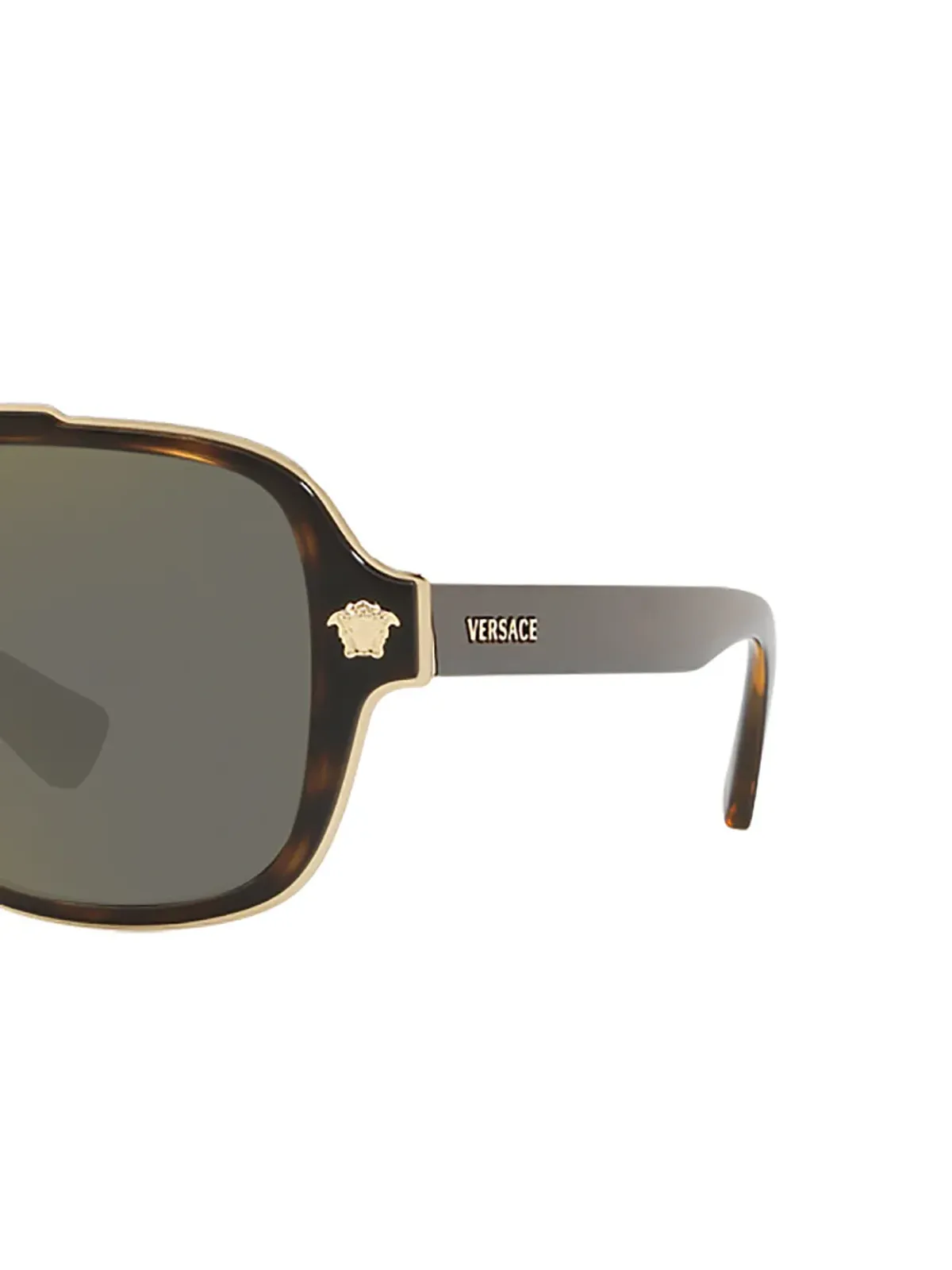 Versace Eyewear スクエアサングラス ブラウン - 画像3