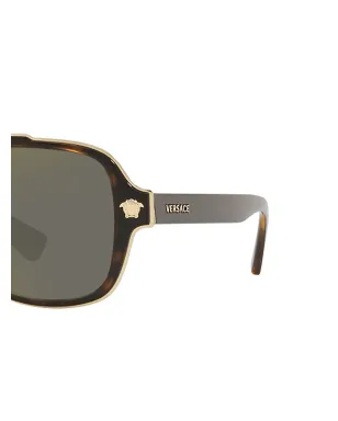 Versace Eyewear スクエアサングラス ブラウン - サムネイル3