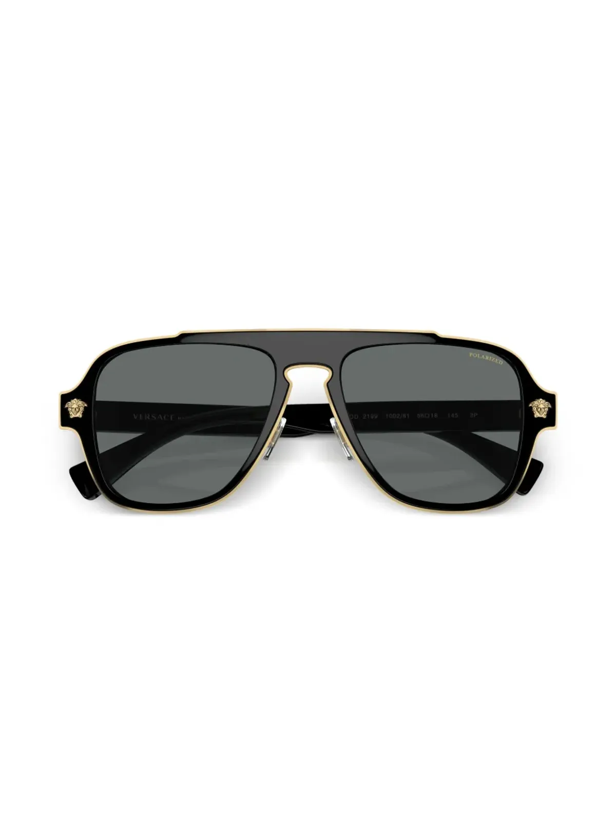 Versace Eyewear アビエーターフレームサングラス - ブラック - 画像5