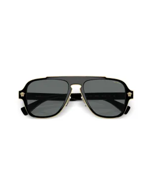 Versace Eyewear アビエーターフレームサングラス - ブラック - サムネイル5