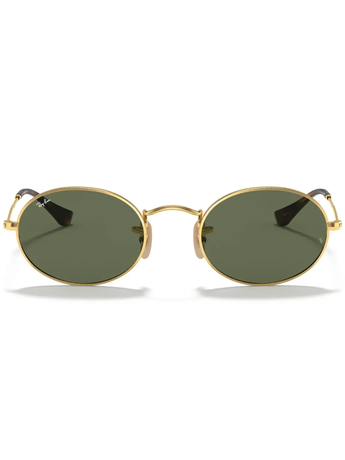 Ray-Ban オーバルフラットレンズ サングラス ゴールド - 画像1