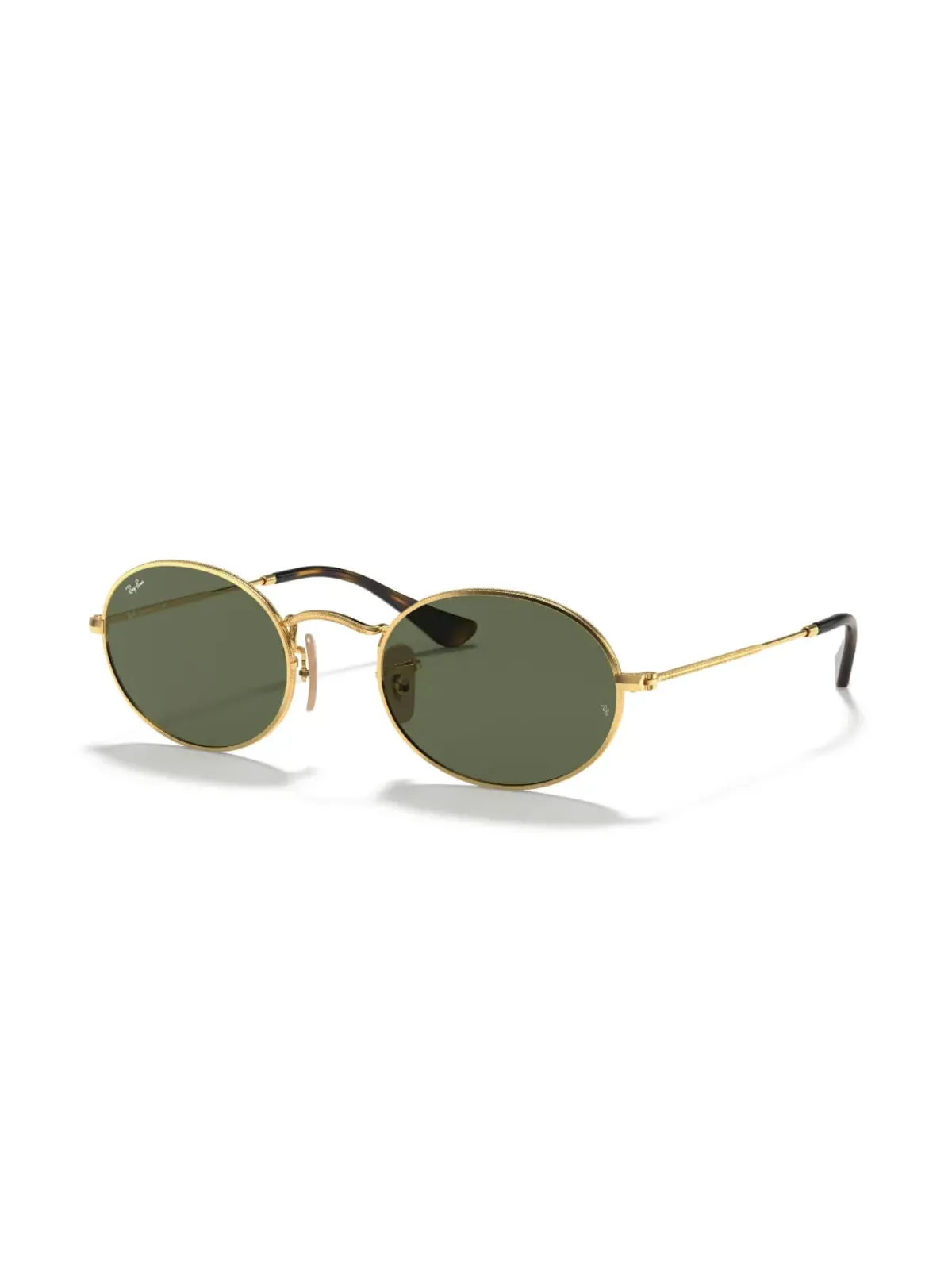 Ray-Ban オーバルフラットレンズ サングラス ゴールド - 画像2