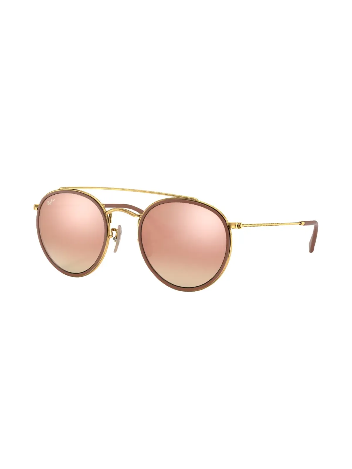 Ray-Ban ラウンドダブルブリッジ サングラス - ゴールド - 画像2