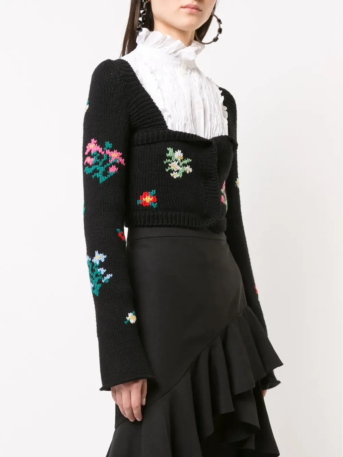 Philosophy Di Lorenzo Serafini クロップド花柄カーディガン - 画像3