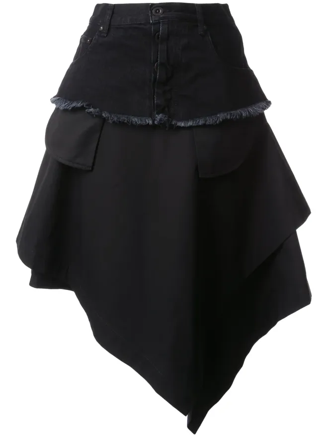 UNRAVEL PROJECT UNRAVEL PROJECT アシンメトリック ルーズスカートの商品画像