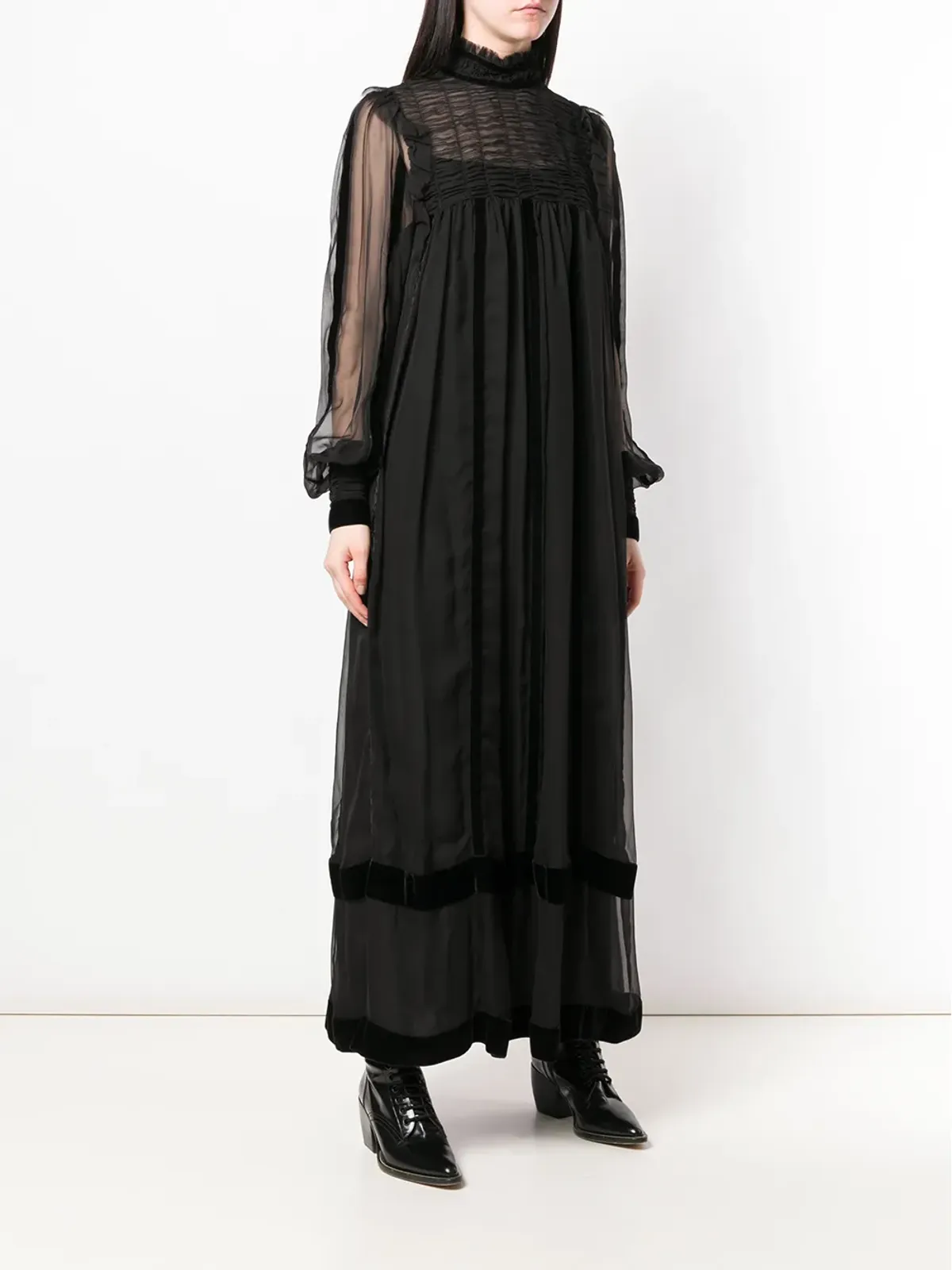 Alberta Ferretti シアー マキシドレス - 画像3