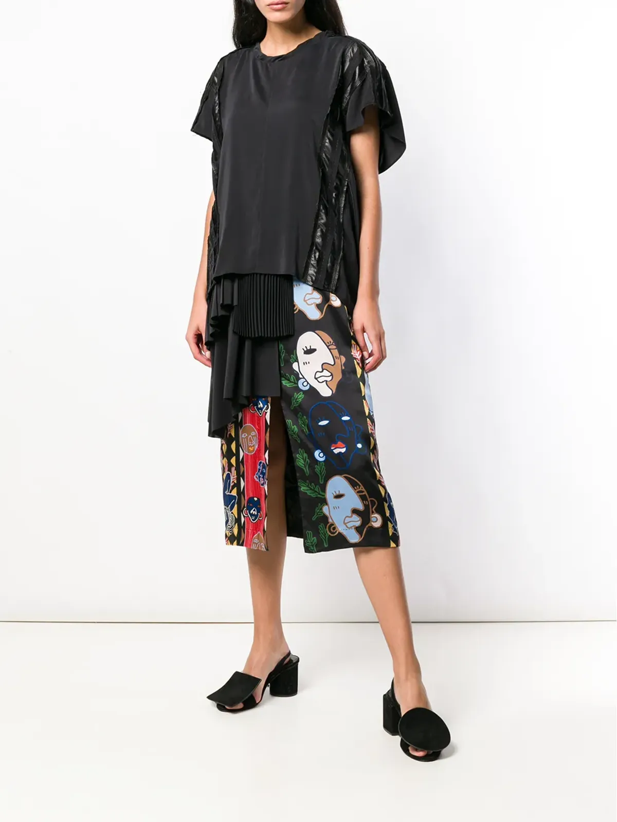 Carven ミッドレングスTシャツドレス - ブラック - 画像2