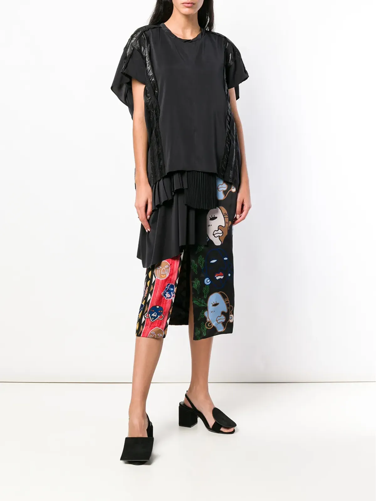 Carven ミッドレングスTシャツドレス - ブラック - 画像3