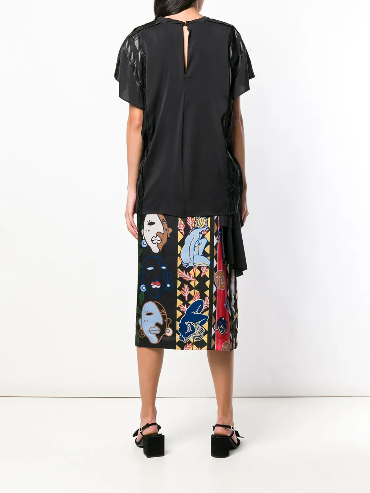 Carven ミッドレングスTシャツドレス - ブラック - 画像4