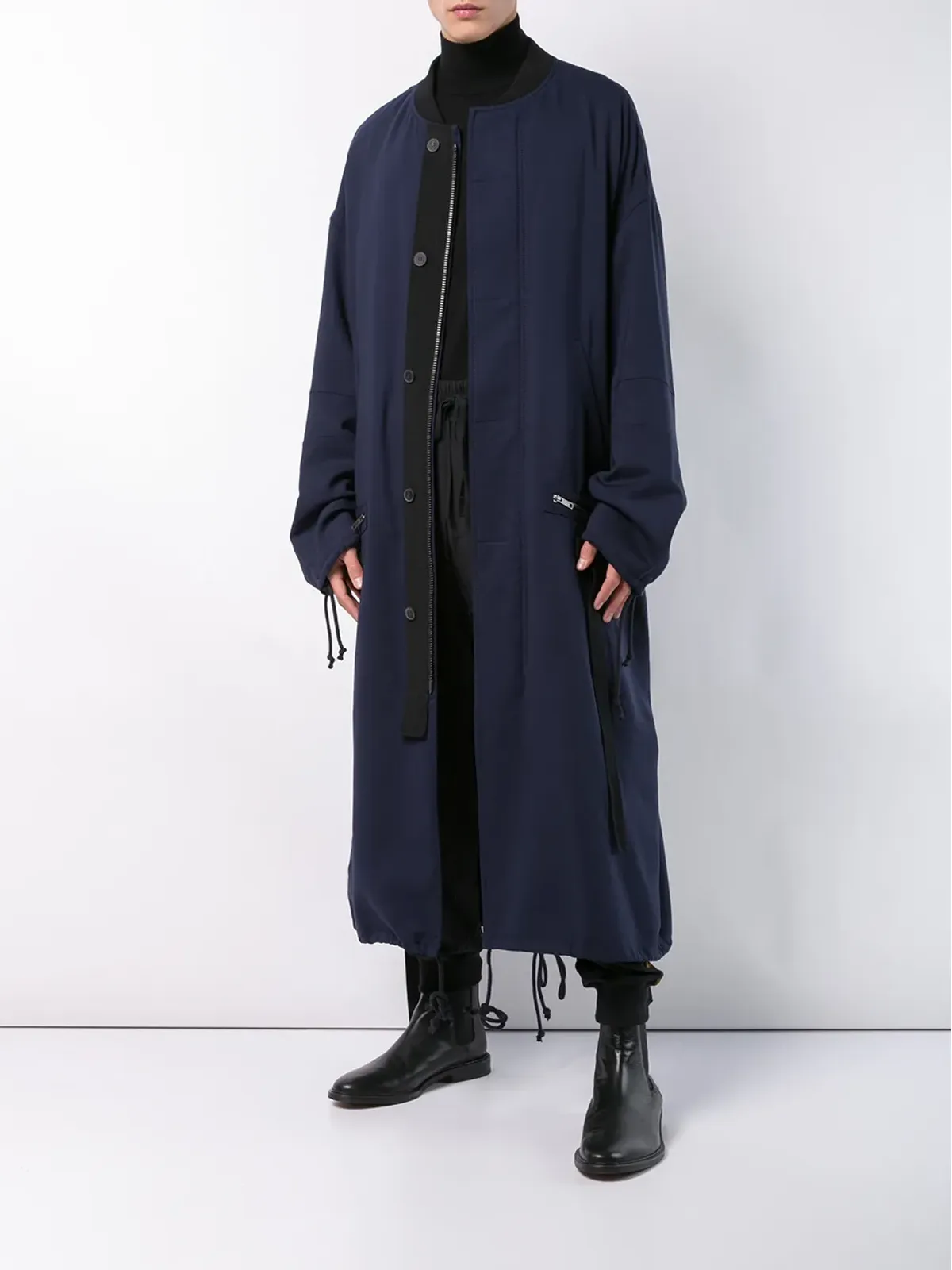 Haider Ackermann ロングショールコート - ブラック - 画像2