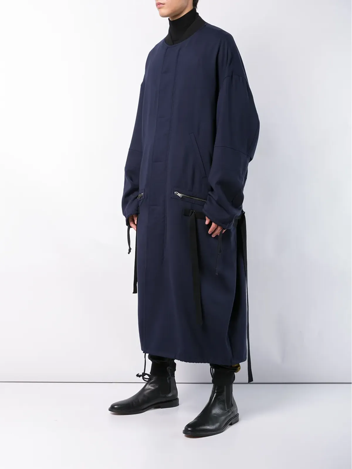 Haider Ackermann ロングショールコート - ブラック - 画像3