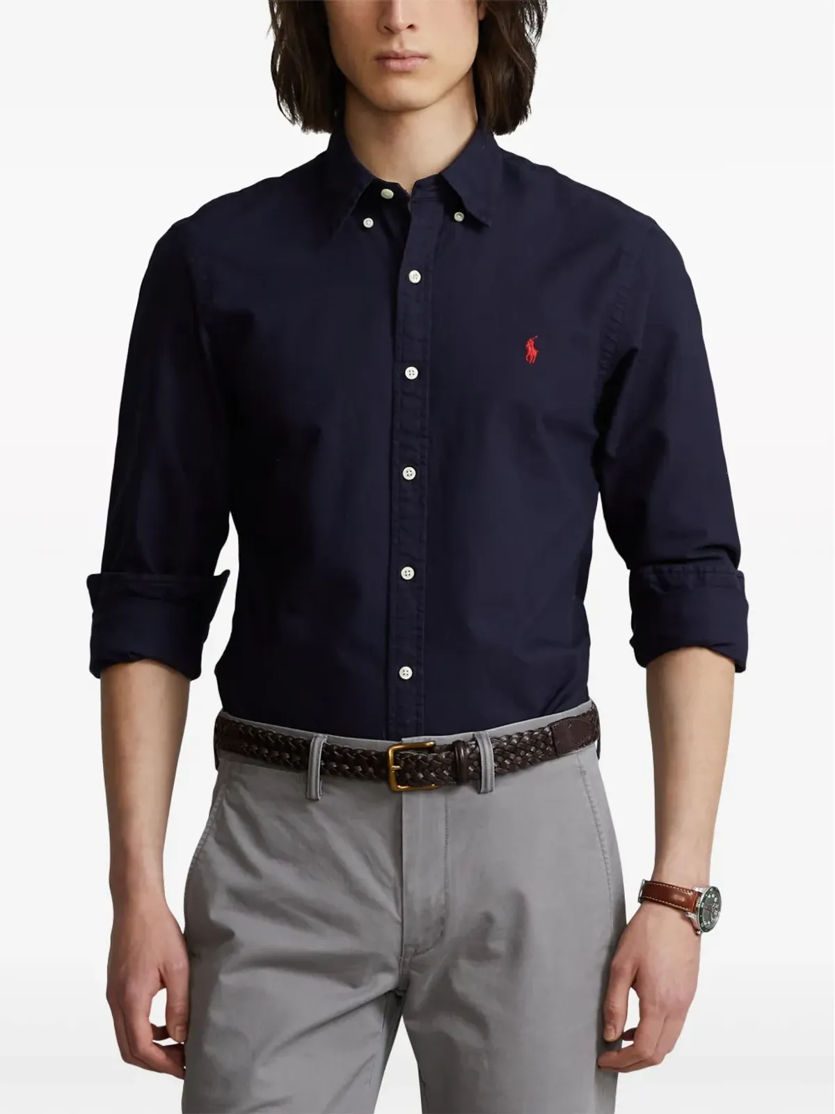 Polo Ralph Lauren 刺繍ロゴ ボタンダウンシャツ - ブルー - 画像3