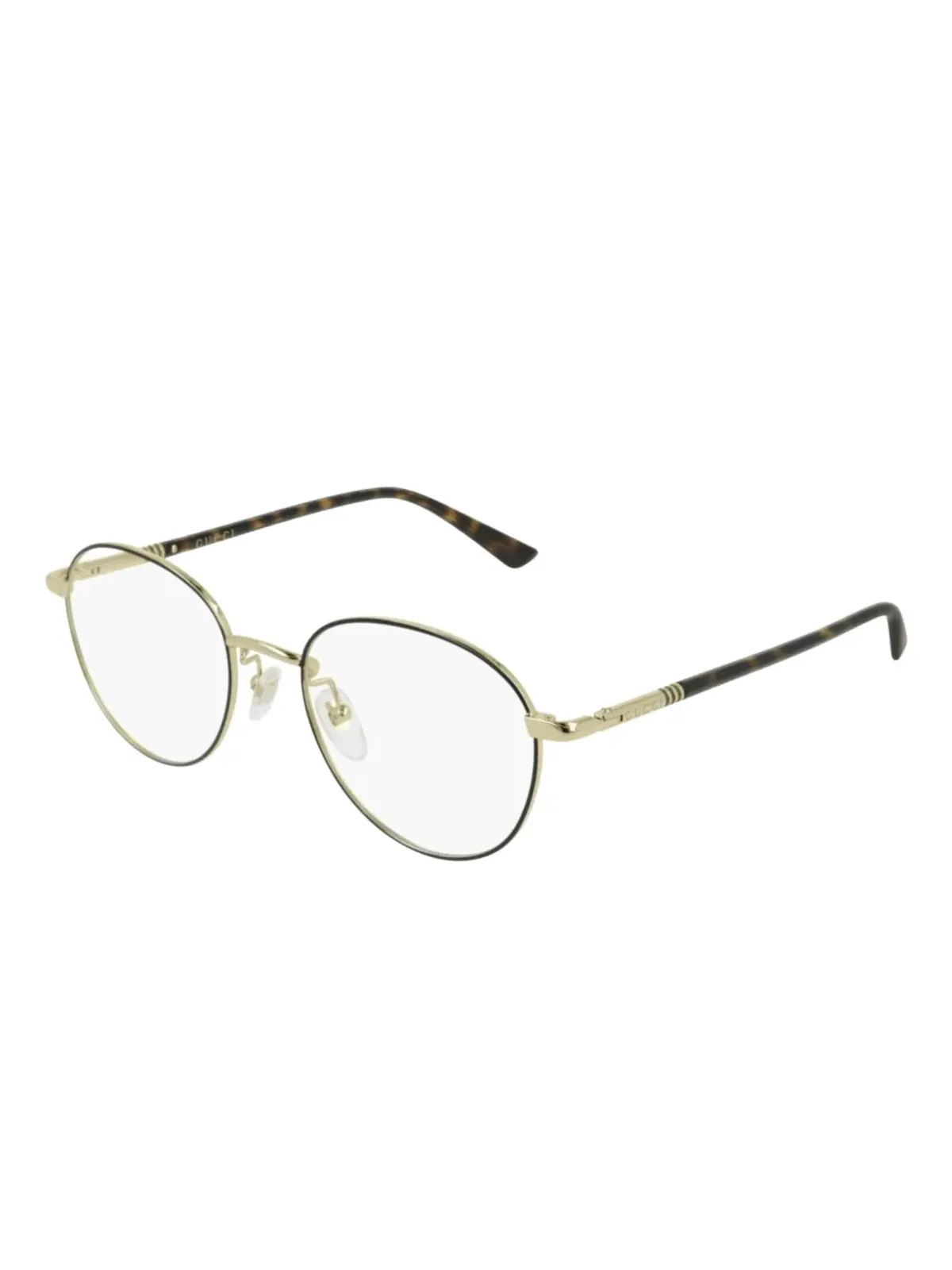 Gucci Eyewear round-frame glasses - Black - 画像1