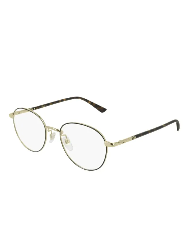 Gucci Eyewear Gucci Eyewear round-frame glasses - Blackの商品画像