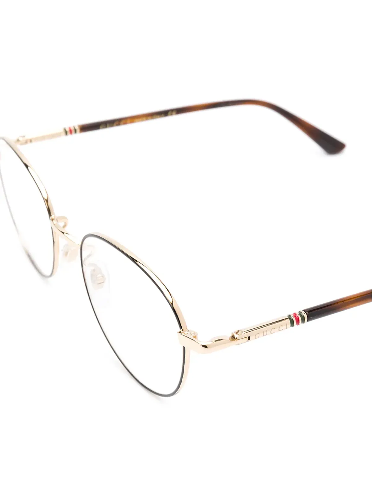 Gucci Eyewear round-frame glasses - Black - 画像3