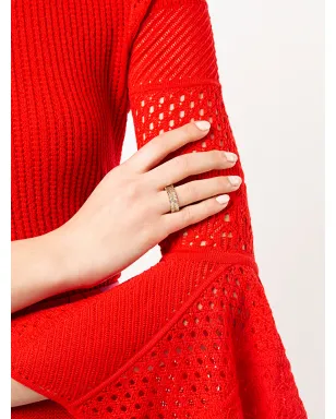 Anita Ko 18K イエローゴールド ダイヤモンド バゲット ダブルロウ リング - サムネイル2