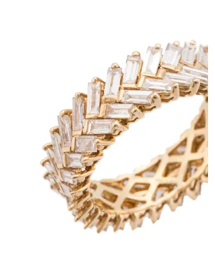 Anita Ko 18K イエローゴールド ダイヤモンド バゲット ダブルロウ リング - サムネイル3