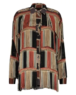 ETRO フリンジ付きシャツ ブラック - サムネイル1