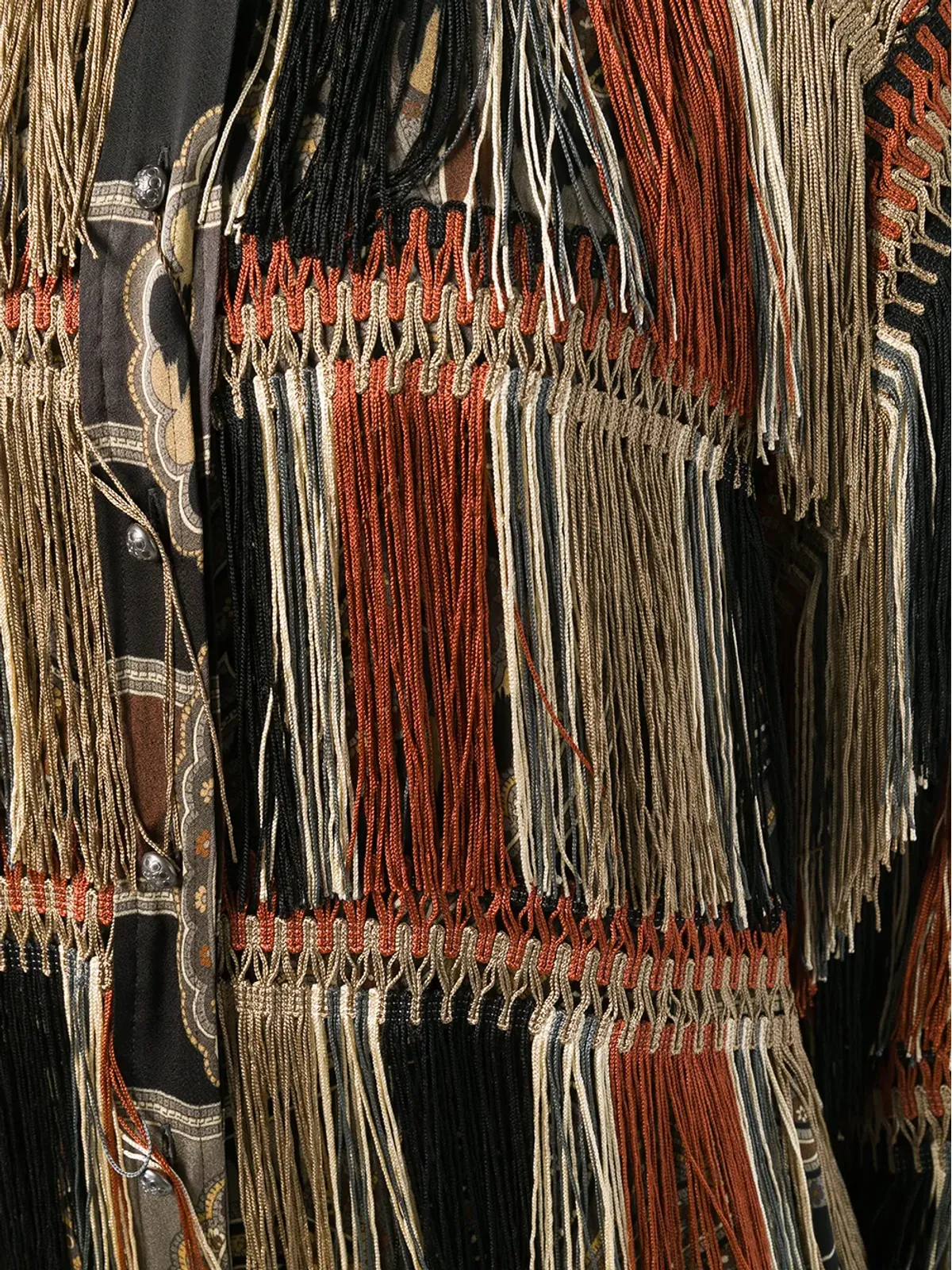 ETRO フリンジ付きシャツ ブラック - 画像5