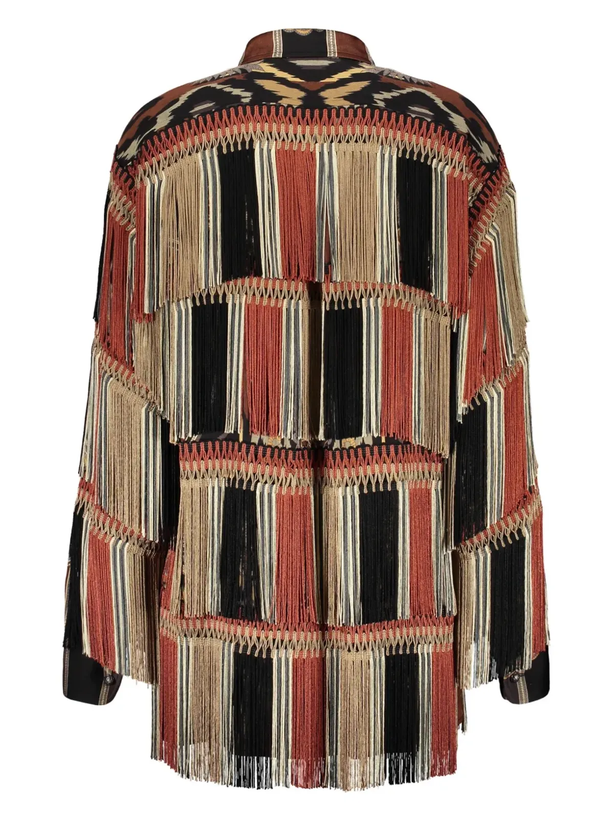ETRO フリンジ付きシャツ ブラック - 画像2