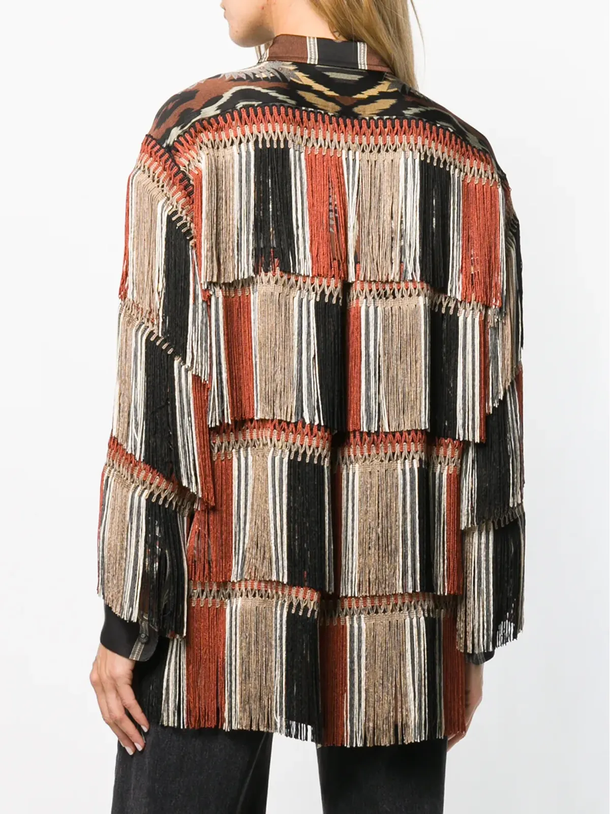 ETRO フリンジ付きシャツ ブラック - 画像4