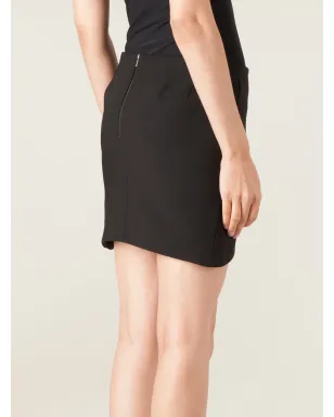 Anthony Vaccarello レザーディテールのフリルスカート - サムネイル4
