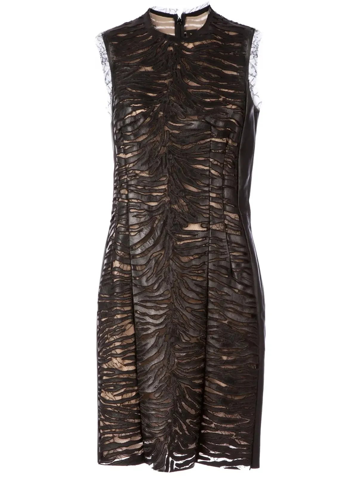 Alexandre Vauthier レースパネルラムスキンドレス ブラック - 画像1